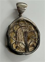 Starborn Creations Sterling Silver Pelican Starfish Shell Pendant 28.4G